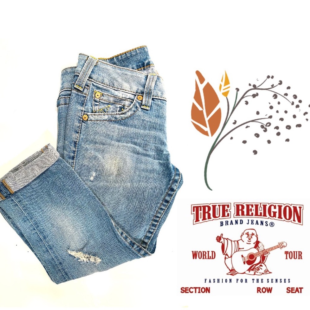 TRUE RELIGION Vintage Kate Rolled Capri